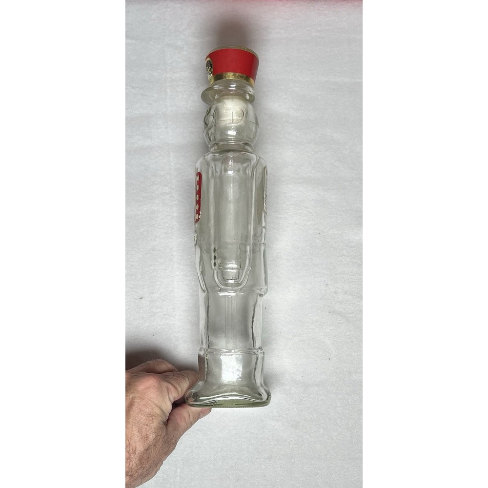 Smirnoff Vodka Empty Christmas Nutcracker Toy Soldier Glass Bottle - Picture 3 of 5